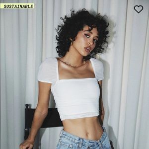 RECYCLED FIBERS CITY LIGHTS CROP TOP